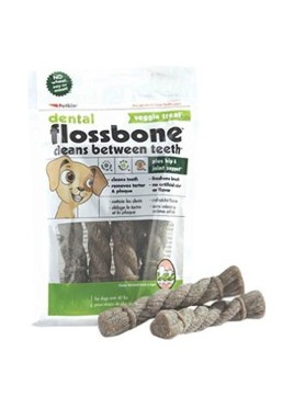 Petkin Dental Floss bone Veggie Dog Treats 25pcs